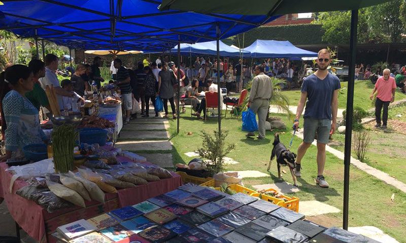 Farmer's market at Le Sherpa Restaurant